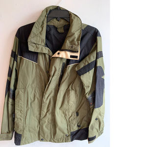 Columbia Kids Boys Army Green black windbreaker